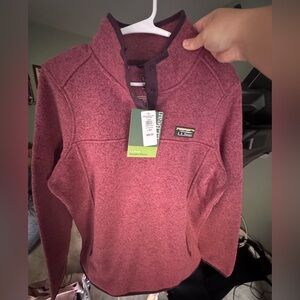 L.L. Bean Dark Plum Rose Women's Pullover